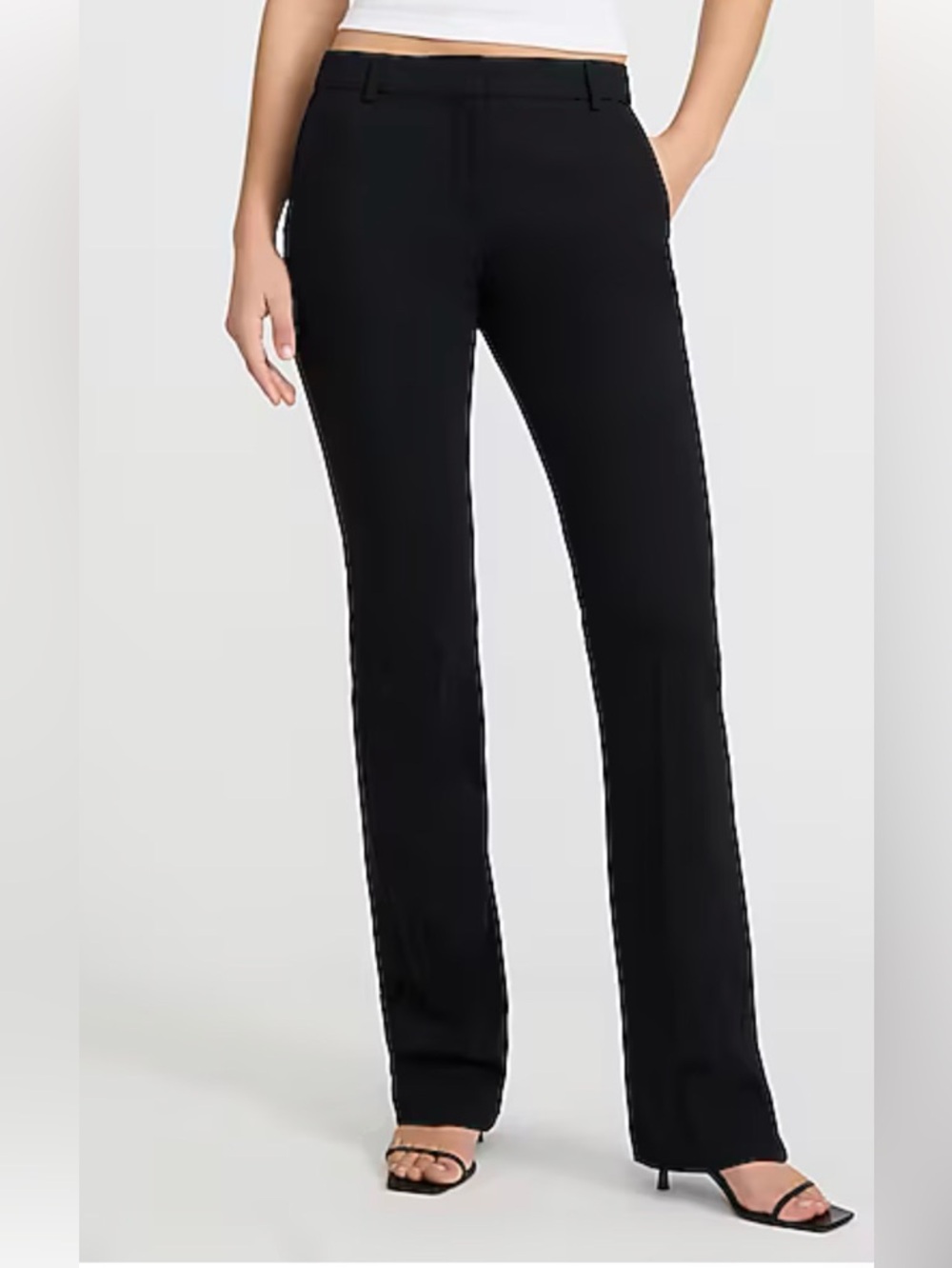 Express Editor Boot Cut Jeans Black Low Rise 14R Stretch Denim Work Pants